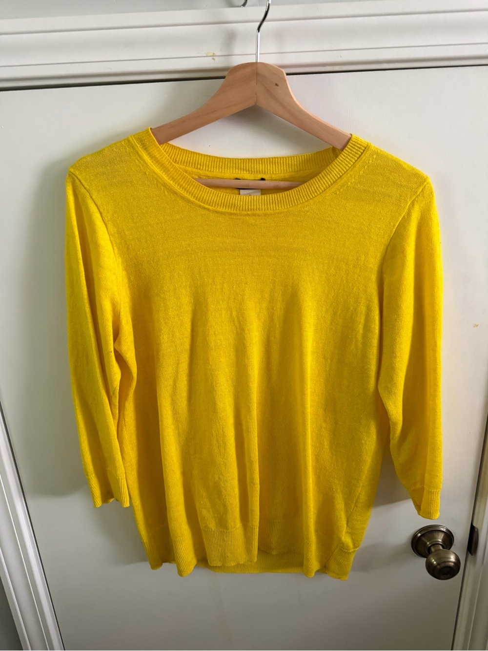 J. Crew Women's Bright Yellow Crewneck Sweater